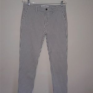 Joe's Jeans Blue & Cream Pin-stopped Pants Size 28